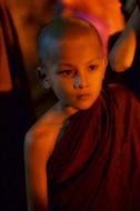 Child Monk Burma at temple