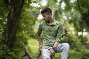 young Boy in forest