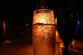 wet cold glass