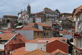 red roofs of old city, portugal, Porto