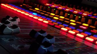 Audio Sound Music red neon