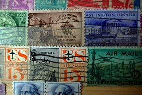 Postage Stamps Old Paper