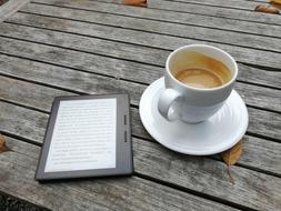 relaxation with a book and coffee