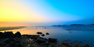 Sunset Blue Yellow