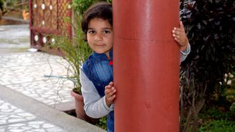 Girl Child Outdoors park
