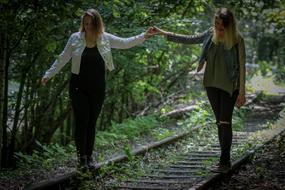 Friends Girls at Forest