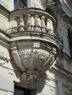 historic white balcony