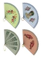 The vintage fan is beautifully colored