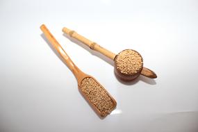 dried seeds in a spoonful