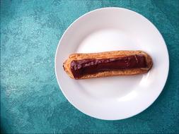 Soft sweet baked goods with chocolates