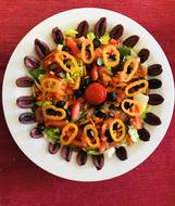 fresh vegetables in a dish