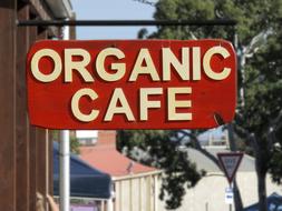 organic cafe sign