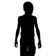 african boy silhouette clipart