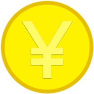 coin rmb %C2%A5 yellow finance symbol