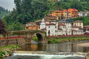 beautiful city with a bridge