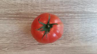 Top view of the tomato