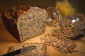 roast dark bread with spices