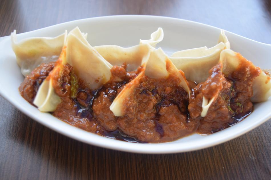 dumplings with sauce
