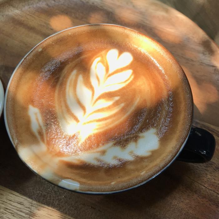 pattern in the coffee is delicious