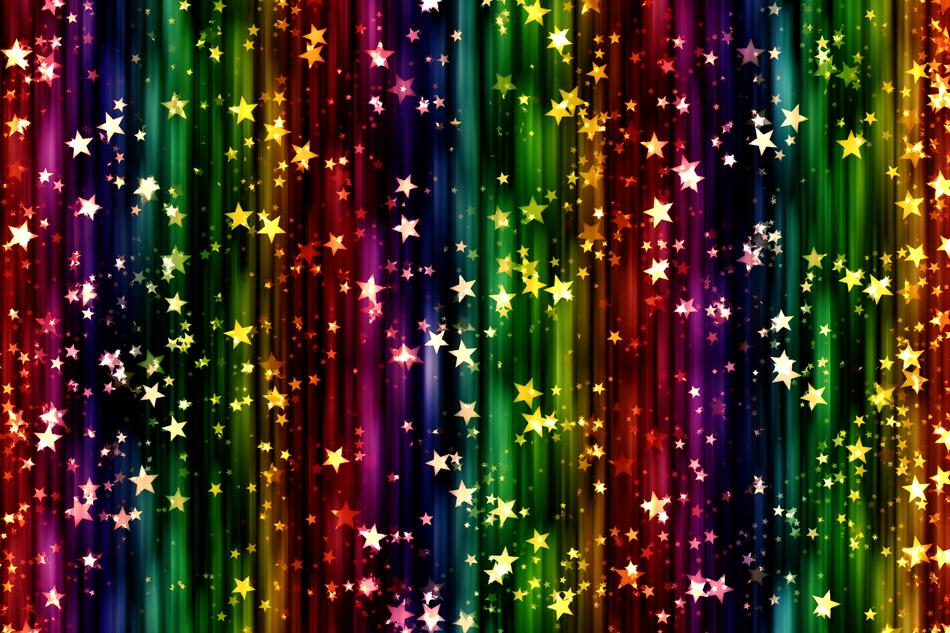 christmas stars on colorful background