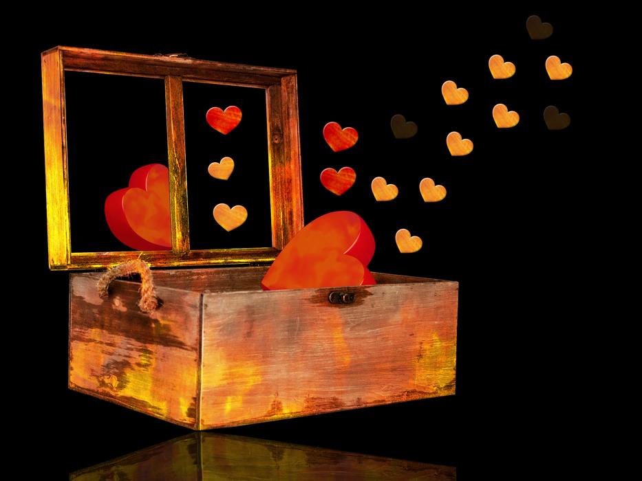 Background Hearts Box Of