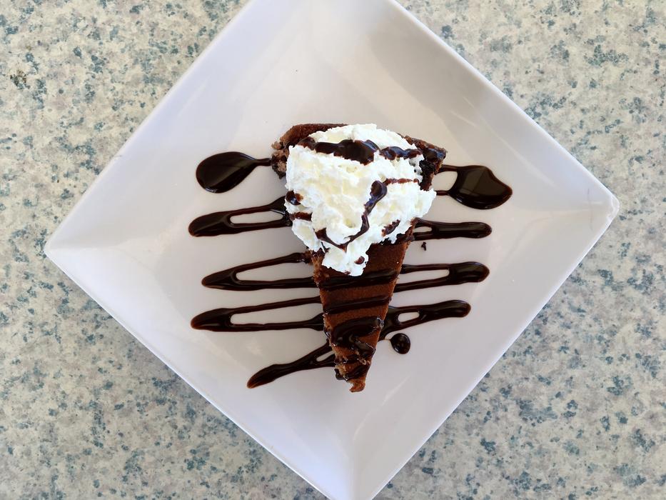 plate with chocolate dessert
