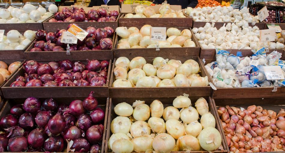 market with delicious vegetables