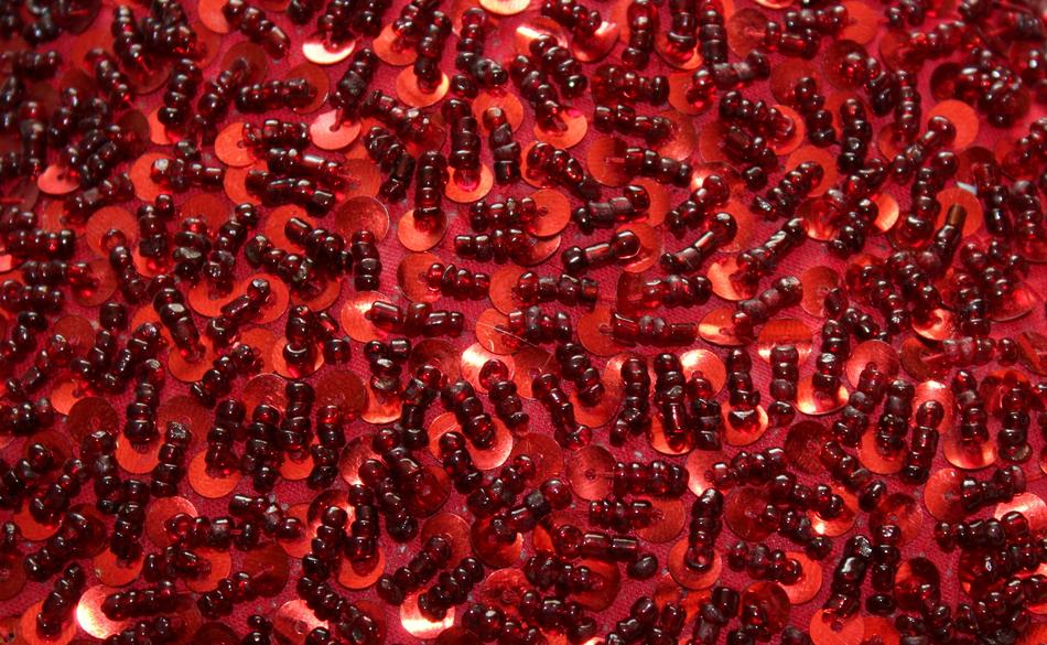 Beads Sequins Red The