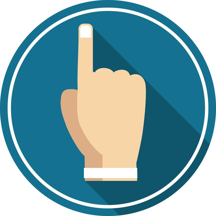 hand up icon symbol sign