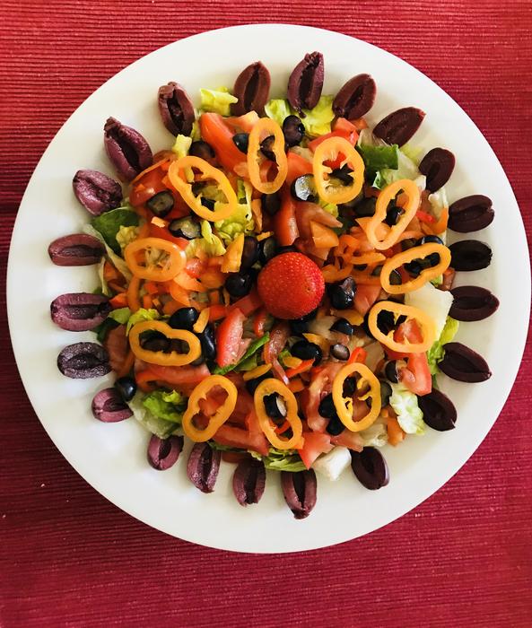 fresh vegetables in a dish