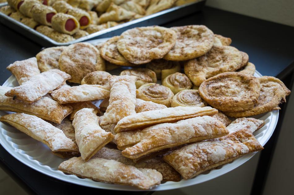 sweet delicious hot baked goods