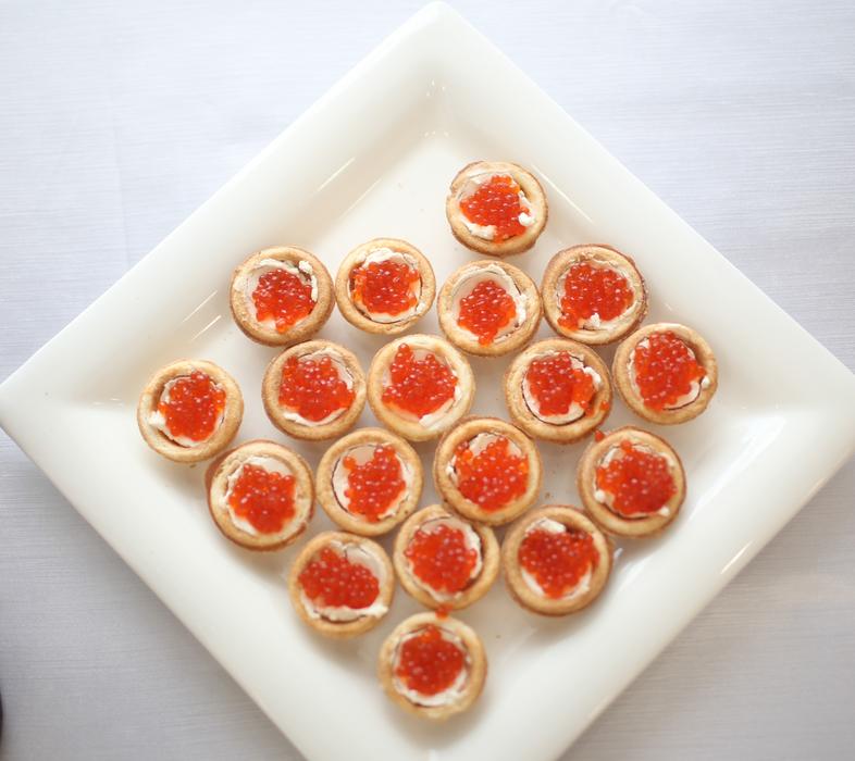 red caviar appetizers