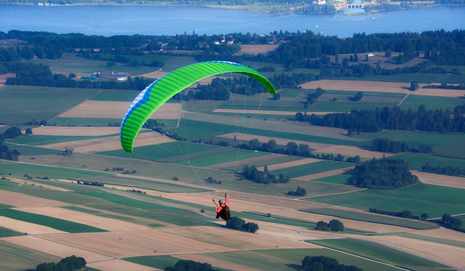 Paragliding Sport at countryside