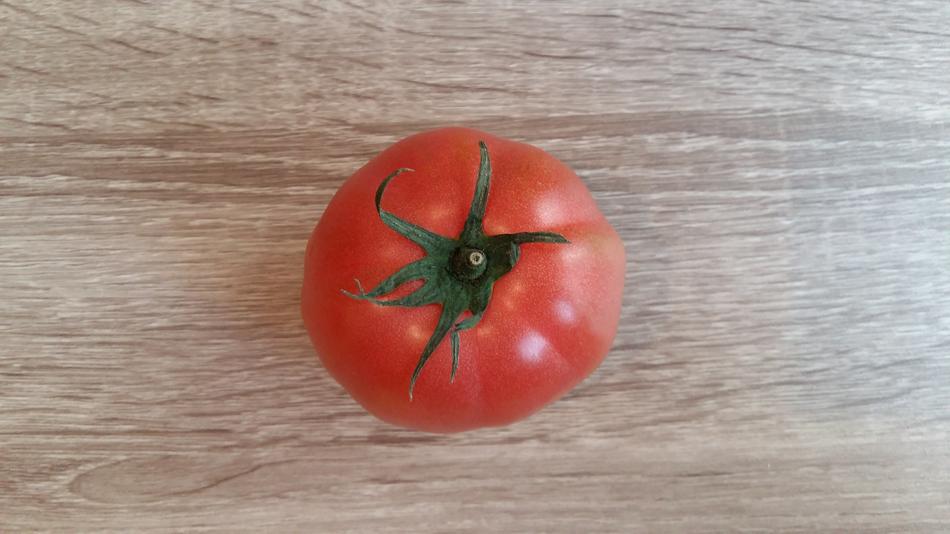 Top view of the tomato
