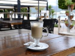 cappuccino in a glass