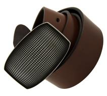 leather belt with iron clasp
