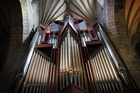 the organ is big and loud in the church