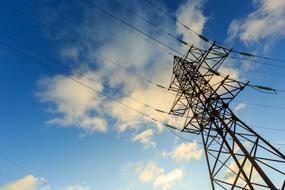 Transmission Cable Energy and sky