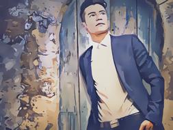 handsome gentleman male portrait art