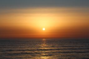 Sunset light over Ocean