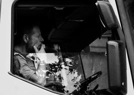 Man Smoking Black And white