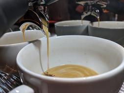stream of hot coffee