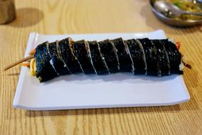 Vegetable sushi on a stick