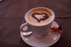 Cappuccino with chocolate chips