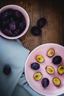 display of ripe plums