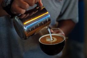 hot coffee with milk