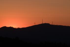 Silhouette Sunset Landscape