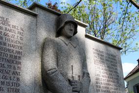 monument to a soldier in memory of the war