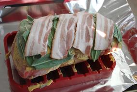 delicious bacon on a sandwich