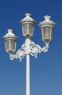 vintage white street Lantern at sky